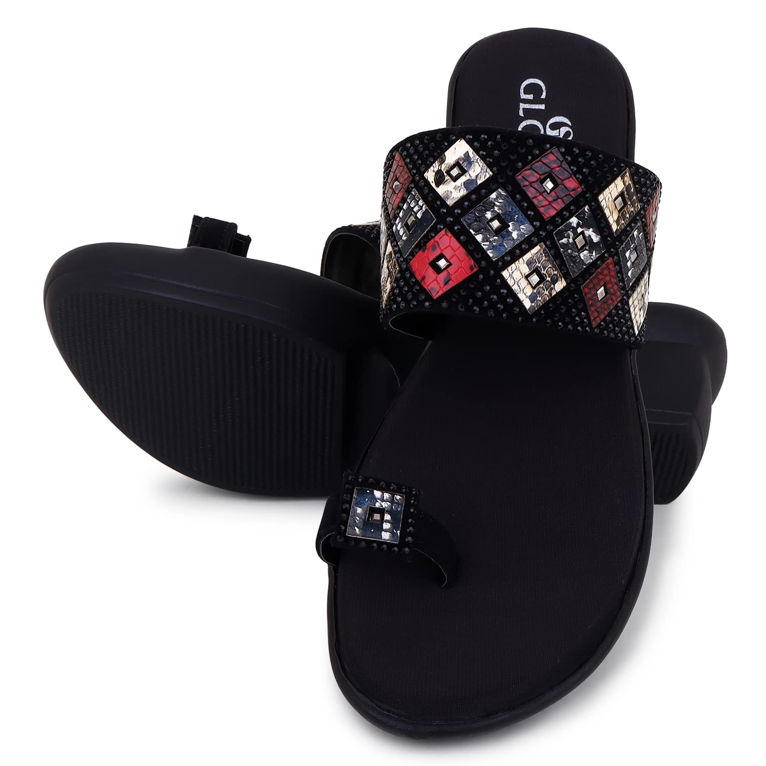 GLOSS Womens Fashionable, Soft & Comfortable Casual Black Wedges (4965) (B0BV76L65L) Amazon Price History, Amazon Price Tracker