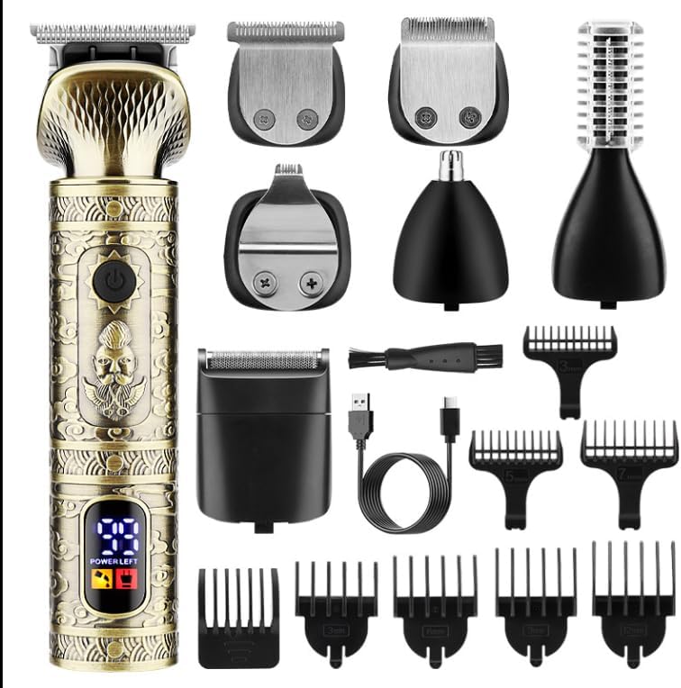 Beard Trimmer for Men - Cordless 7 in 1 Grooming Kit with Hair Clipper