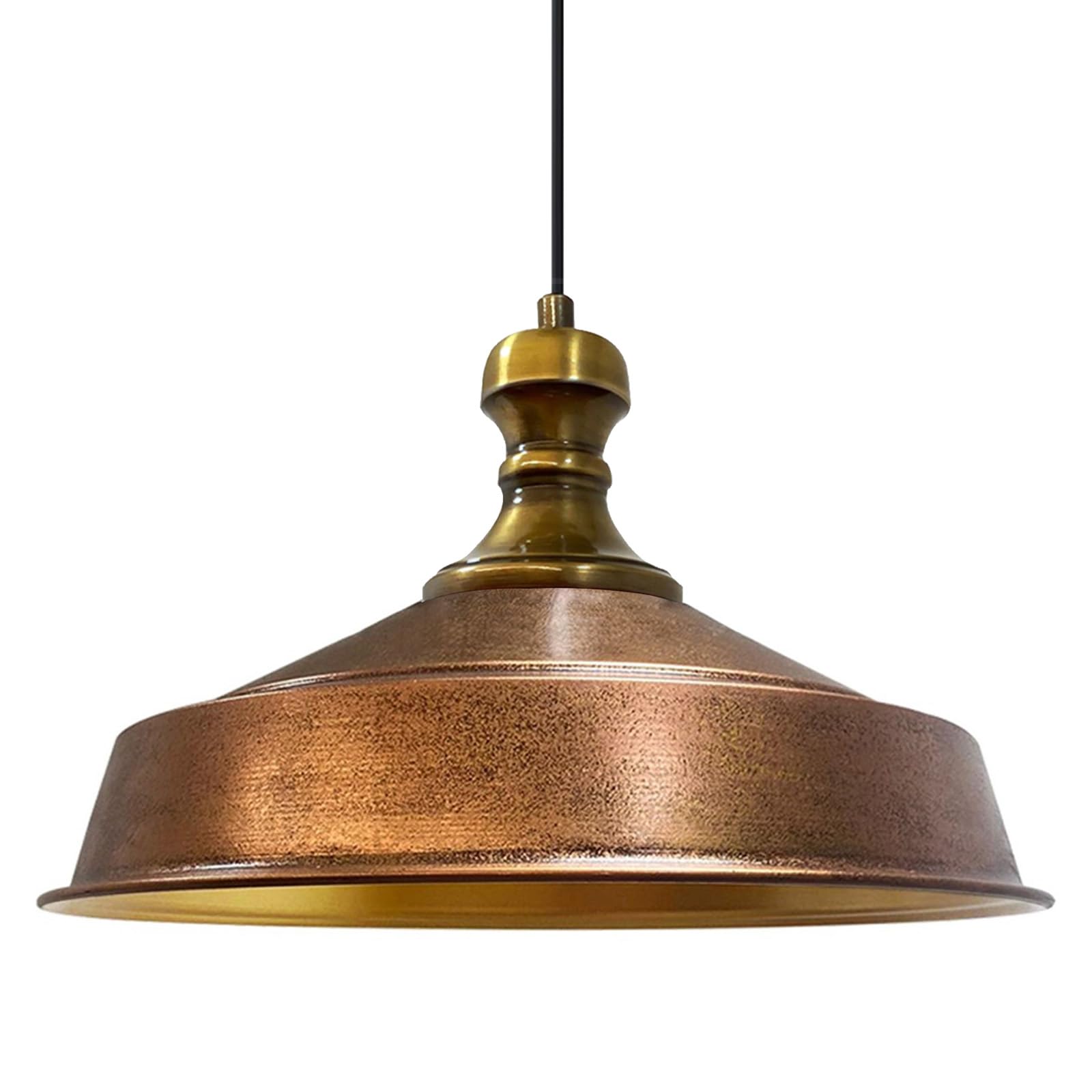 Bamyum Knob Luminaires suspendus industriels cuivre 40 cm Lampe salon E26, suspension cuisine vintage