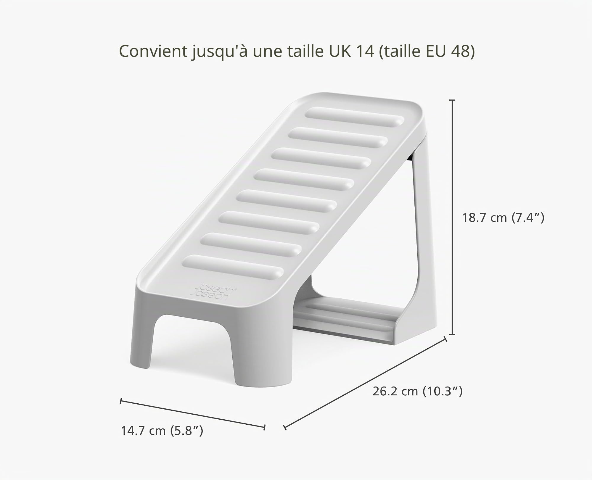 Joseph Joseph Shoe-In Organisateur de Chaussures Compact, Fentes Rabattables, Antidérapant, Pour 1 Paire, Idéal pour Étagères/Penderies, Lot de 6