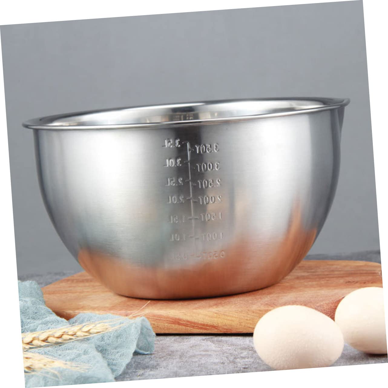 Didiseaon Ciotola per Mescolare e Grande Capacità da 1,2L in Acciaio Inossidabile Design Semplice per Cucina e Preparazioni di Impasti