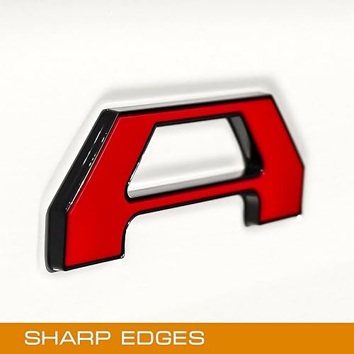 Miniatura 3 de okrex Letras de inserción para portón trasero, color negro, compatibles con emblema trasero elevado 3D con respaldo adhesivo Seccotine (rojo con