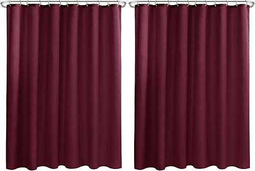 Miniatura 17 de Nasitos Paquete de 2 forros de cortina de ducha, 36 pulgadas de ancho x 72 pulgadas de alto, de tela lavable y resistente al agua, para cabinas