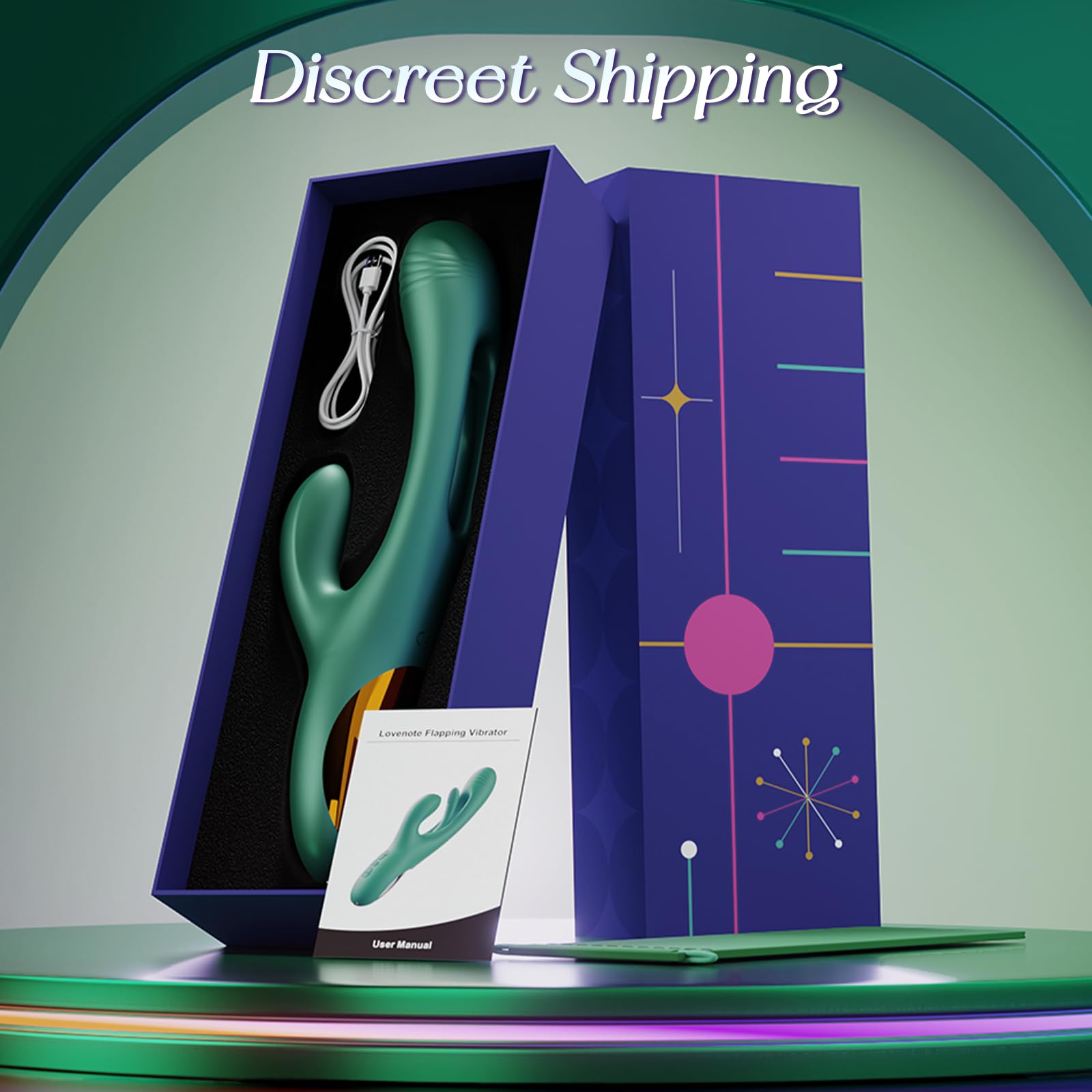 Vibrator Dildo Rabbit Sex Toys -LOVENOTE G Spot Vibrator Massager for Women Clitoral Nipple Stimulation, 3 in 1 Sex Toys with 14 Vibration & 7 Tongue Licking Flapping, Adult Product Aurieel ()