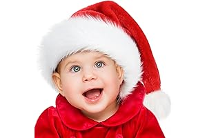 Adorably Festive: Ambandier Baby Santa Hat for Christmas Cheer (9 Months)