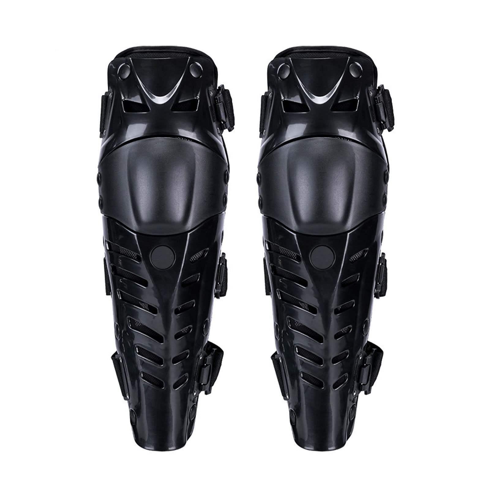 Genouillères De Moto, Protecteur Genou Genouillères De Protection pour Moto équipement De Protection, Ajustable Protège-Genoux De VTT Protège -Tibias pour Motocross 1 Paire