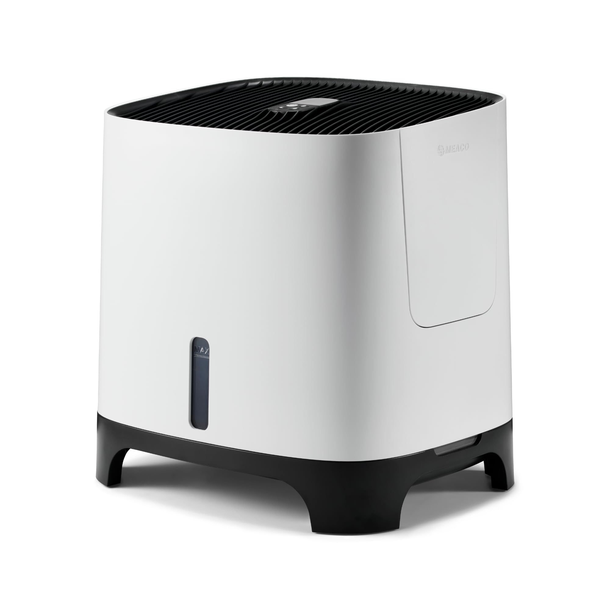 Meaco Armin Humidificador evaporativo de 300 ml, para habitaciones de hasta 44 m², depósito de 2,4 l, adecuado para agua blanda y dura, aire puro y óptimo humidificado, sin residuos blancos