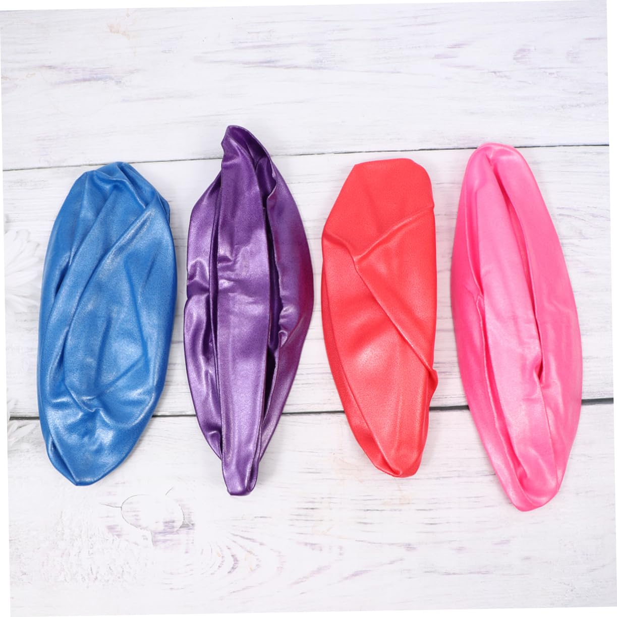 VICASKY 4Pcs Mini Burst Yoga Ball Thickened Frosted Stability Trainer for Exercise Fitness Random Red Purple for Balancing Coordination