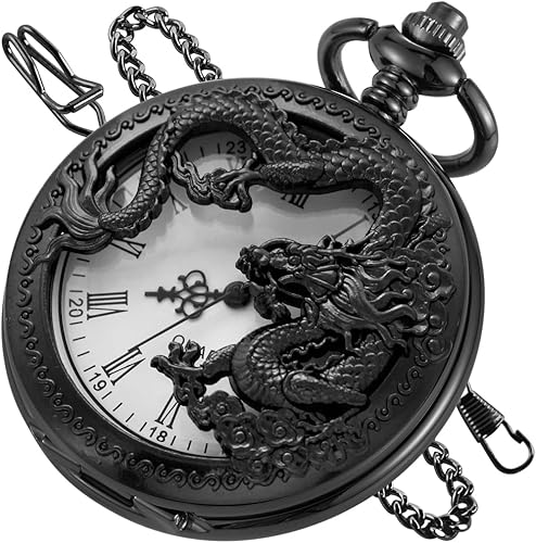 Alwesam Engraved Pattern Design Quartz Pocket Watch RomanArabic Numerals for Birthdays Xmas Best Gifts