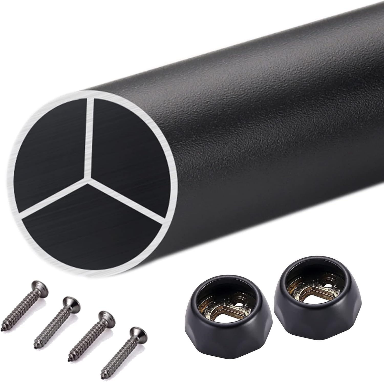 Varilla de metal ajustable para armario LWX barra desmontable negra