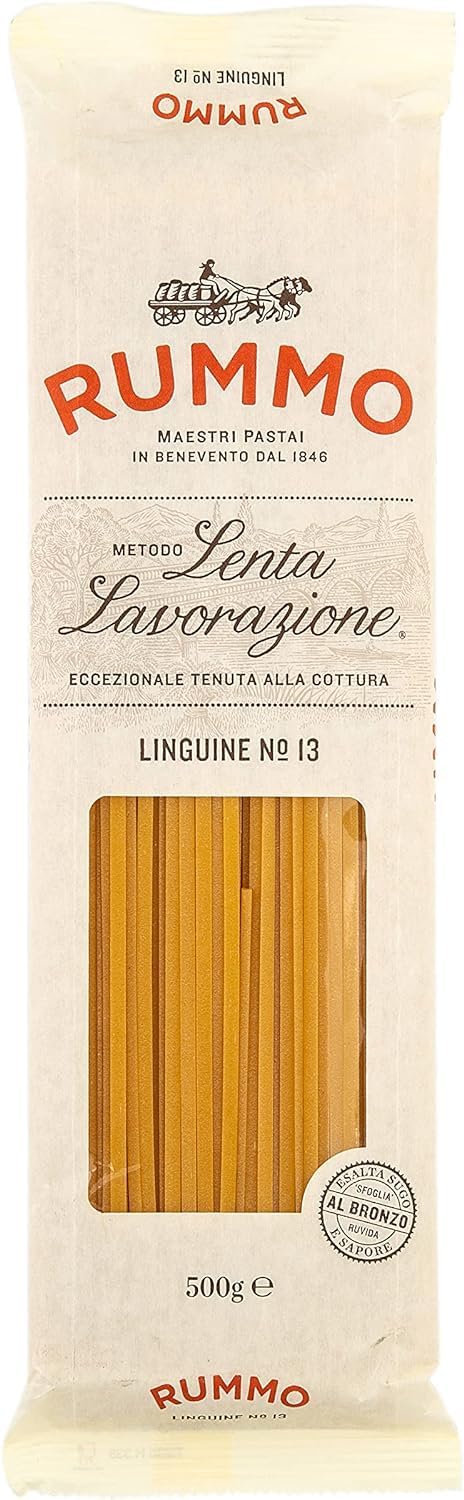 Linguine Pasta No.13 - Luxurious Italian Long Pasta, Masterfully Crafted for Seafood & Light Sauces, 500 g (Pack of 1)