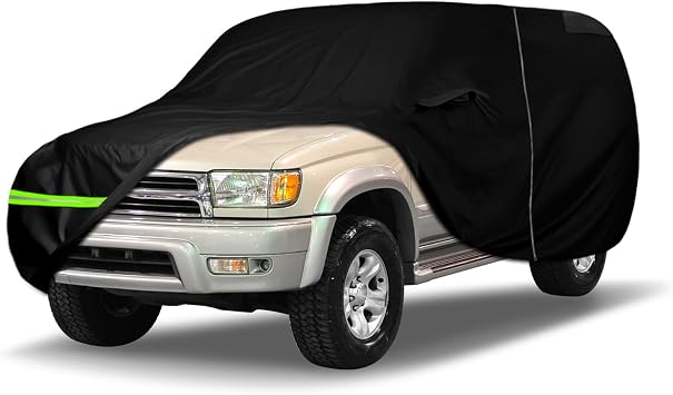 Waterproof Car Cover Compatible with 1984-2002 Toyota 4Runner 2/4 Door SUV Accessories, All Weather Classic Car Covers with Inner Cotton&Zipper Door for Snow Rain Protection
