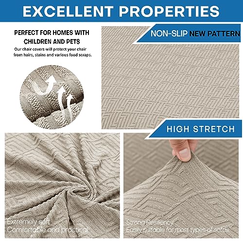 XINEAGE 2 Packs Newest Pattern Dining Chair Slipcover Parsons Chair Furniture Protector Stretch Chair Covers for Dining Room Restaurant - Image 3