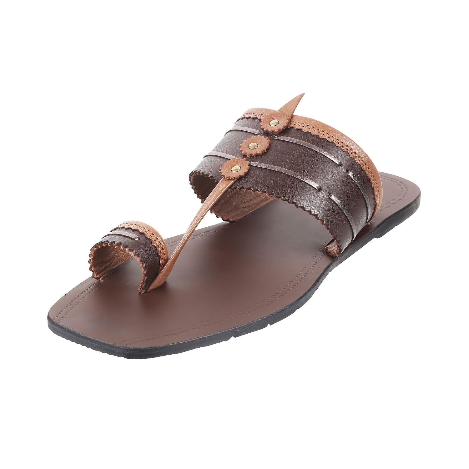 Metro Men Brown Kolhapuri Leather Chappal UK/11 EU/45 (16-781) (B0CB8XZRQG) Amazon Price History, Amazon Price Tracker