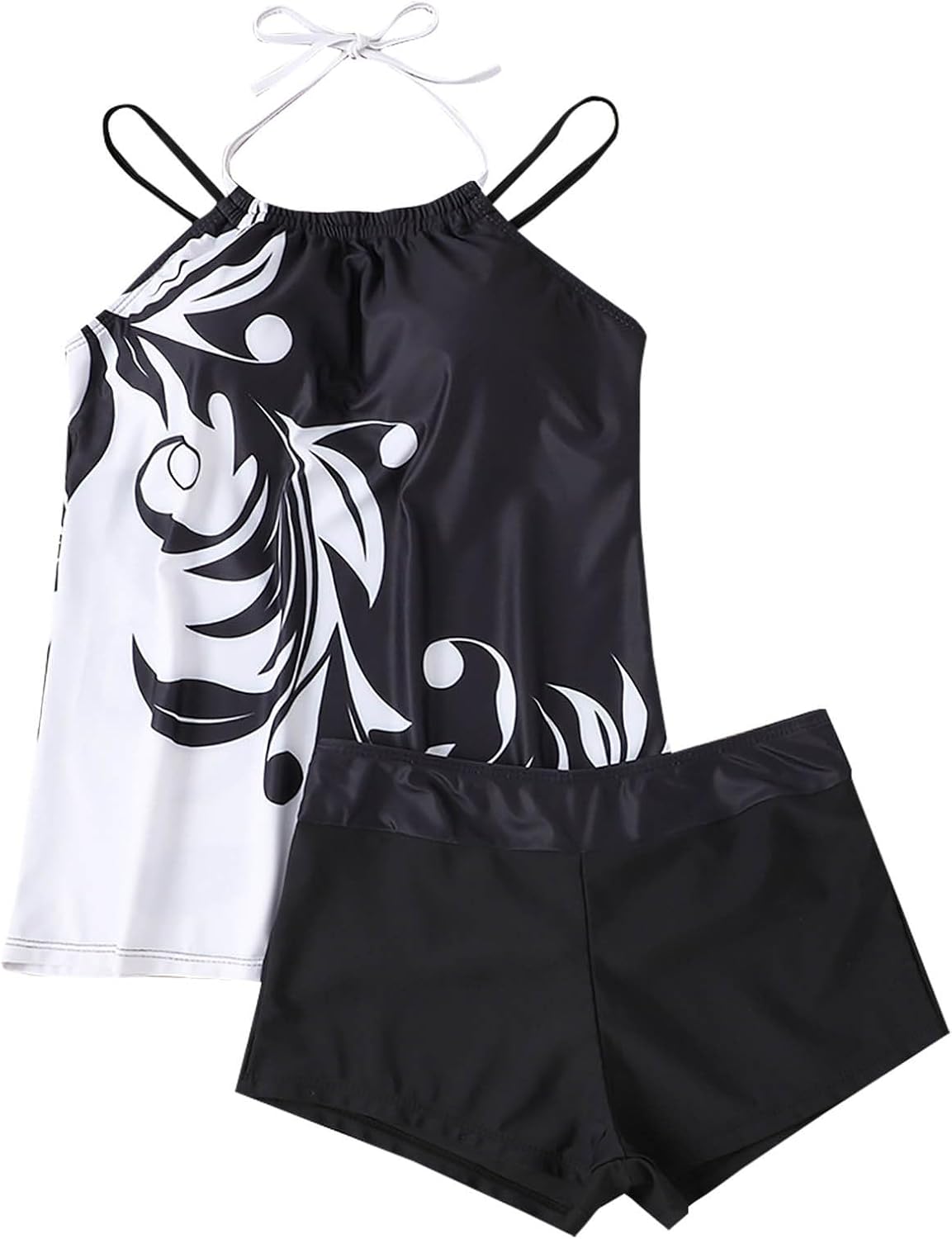 Womens Tankini Swimsuits 2 Piece Tummy Control Bathing Suits 2025 Flowy Floral Print Swim Tank Top with Boyshorts - Image 4