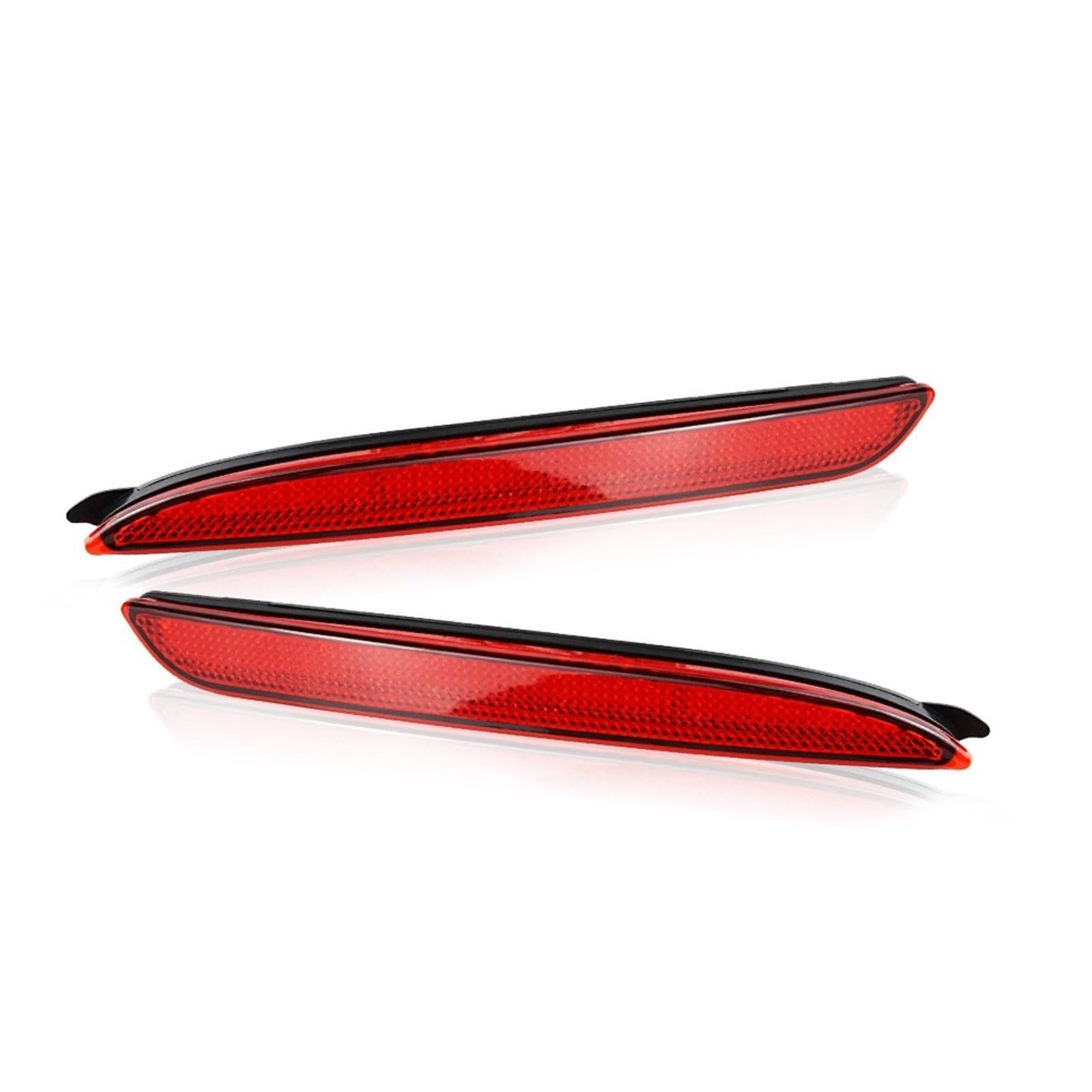 LED Car Reflector Tail Brake Lights Compatible with Mazda 3 2010 2011 2012 2013 2014 2015 Rear Bumper Warning Fog Lamp Accessories 2PCS(2pcs RED LENS)