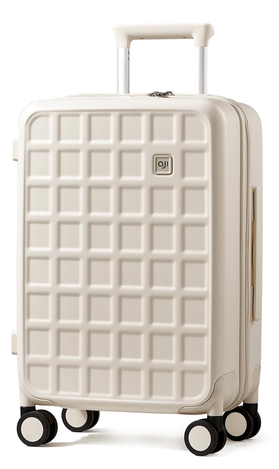 aji Carry On Luggage 22x14x9 Airline Approved with 8 Spinner Wheels, 20 Inch Lightweight Luggage with TSA Lock, 100% PC Hard Shell Travel Luggage