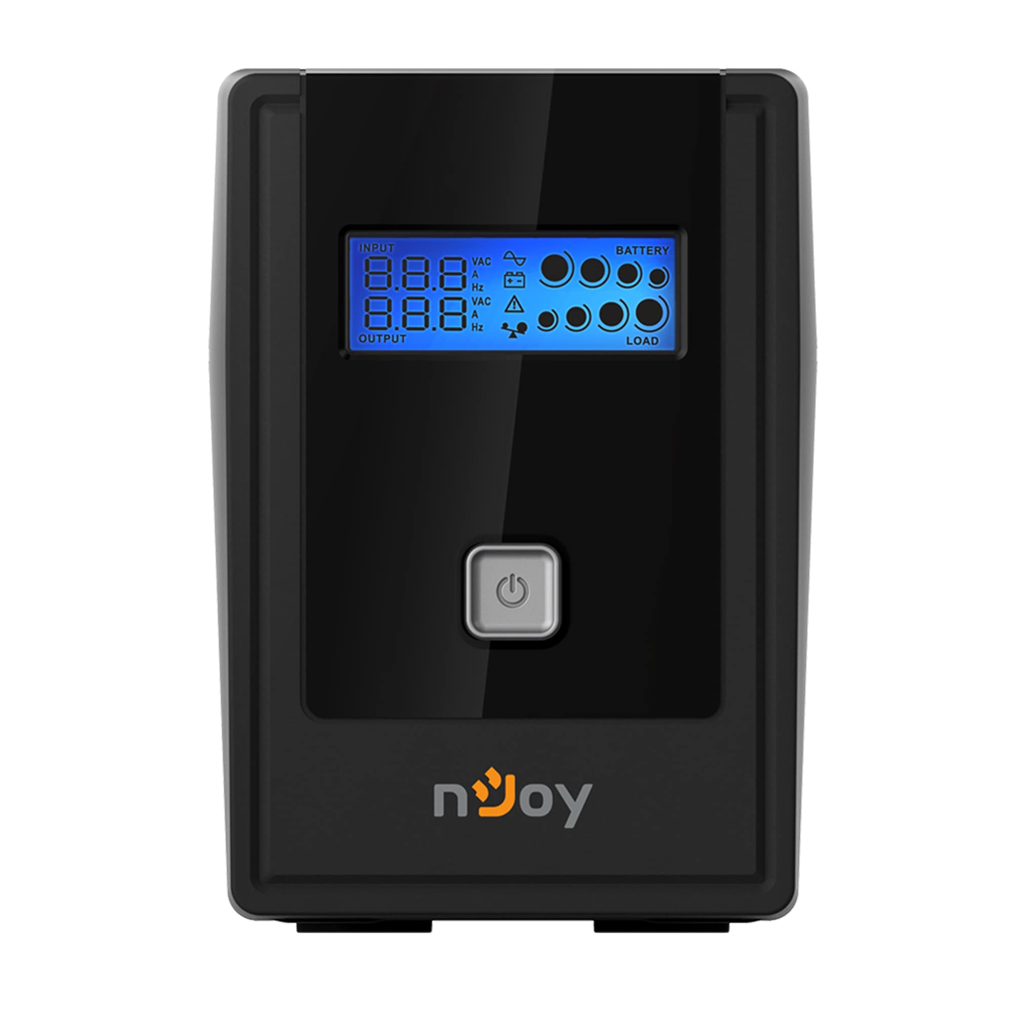 nJoy Cadu 600VA Zasilacz bezprzerwowy 360 W, Interaktywna linia, symulowana fala sinusoidalna, Wyświetlacz LCD, AVR, HID USB, 2 wyjścia Shuko, Rj11 RJ45 In/Out, Oprogramowanie do zarządzania UPS, 1 Bateria