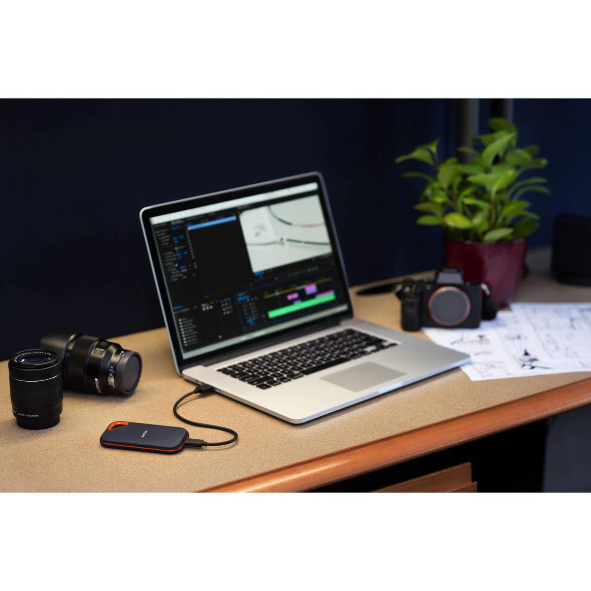 SanDisk 4TB Extreme PRO Portable SSD - Up to 2000MB/s - USB-C, USB 3.2 Gen 2x2, IP65 Water and Dust Resistance, Updated Firmware - External Solid State Drive - SDSSDE81-4T00-G25