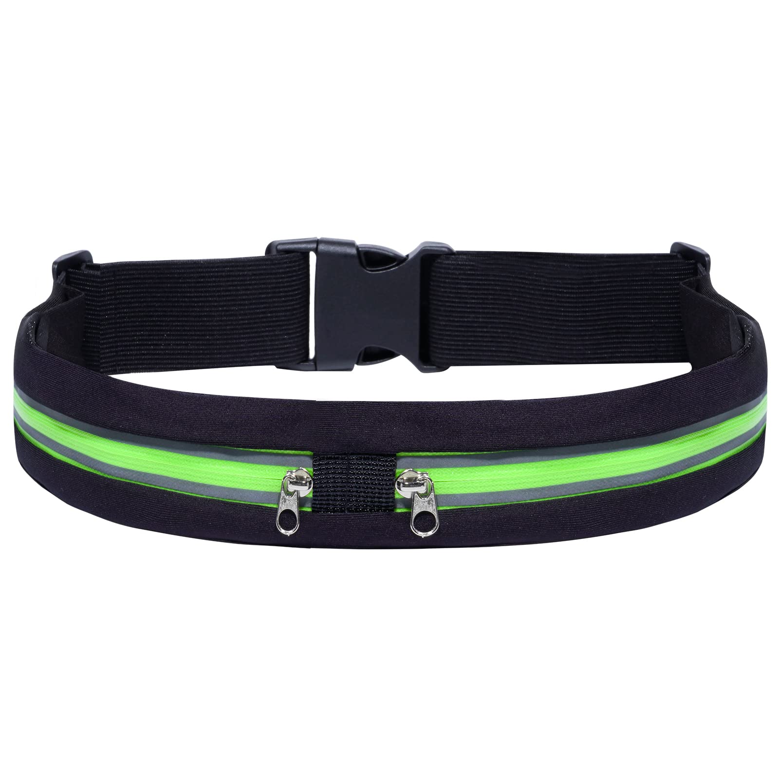 Running Belt Fanny Packs for women and men, Narrow green 001, 7x3.15x1.25 inches, Running Waist Packs — image 1