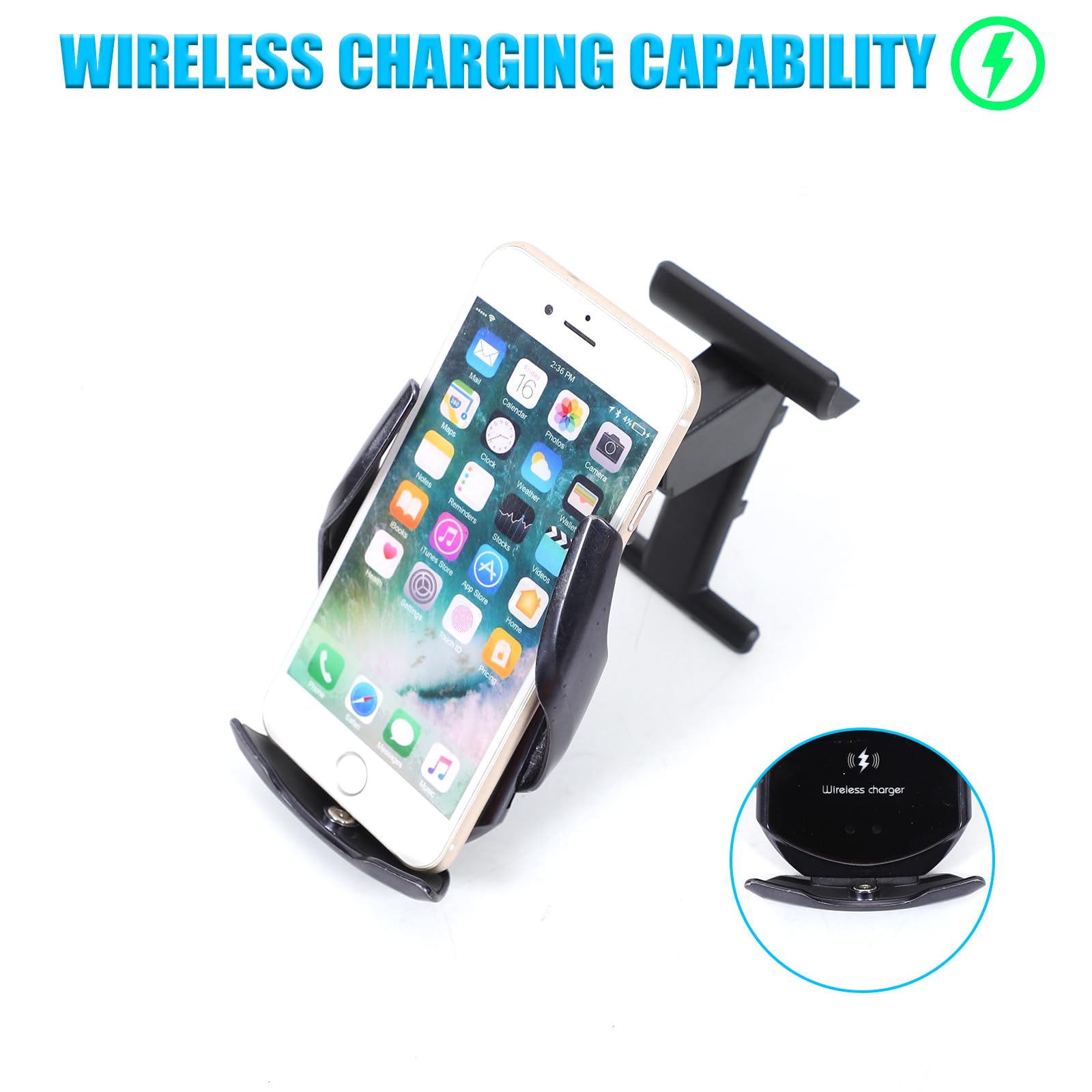 METYOUCAR Soporte de teléfono de coche para LR Evoque 2012-2018 para rejilla de ventilación central, soporte fijo giratorio para teléfono móvil para coche, apto para iPhone, Android y smartphones