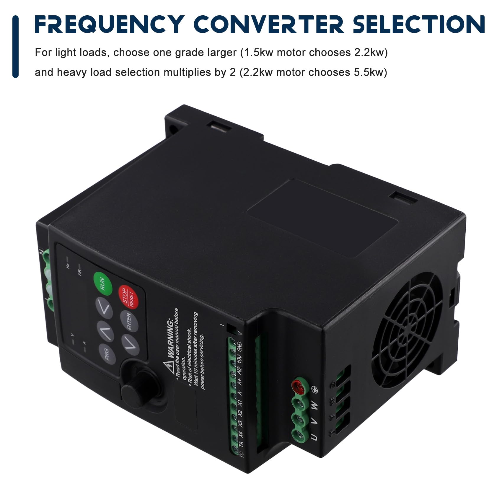 Convertisseur de fréquence universel 220 à 380 Vfd, entrée monophasée, sortie triphasée, régulateur de moteur 2,2 kW