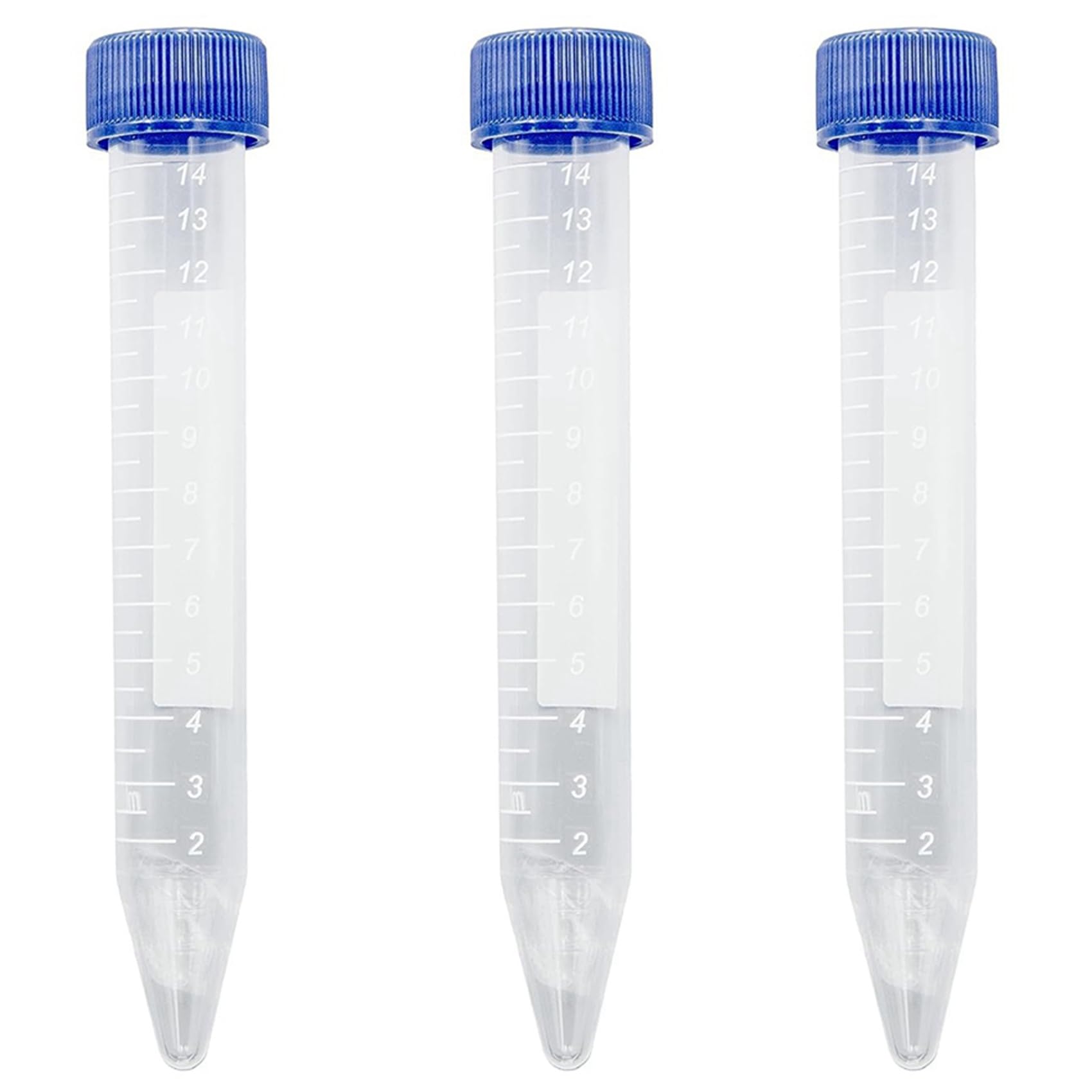 Provette da Centrifuga Coniche Scientifiche da 15 Ml, [Confezione da 300] Provette nel Plastica con Tappi Un Vite, Provette Sterili da 15 Ml con Coperchi