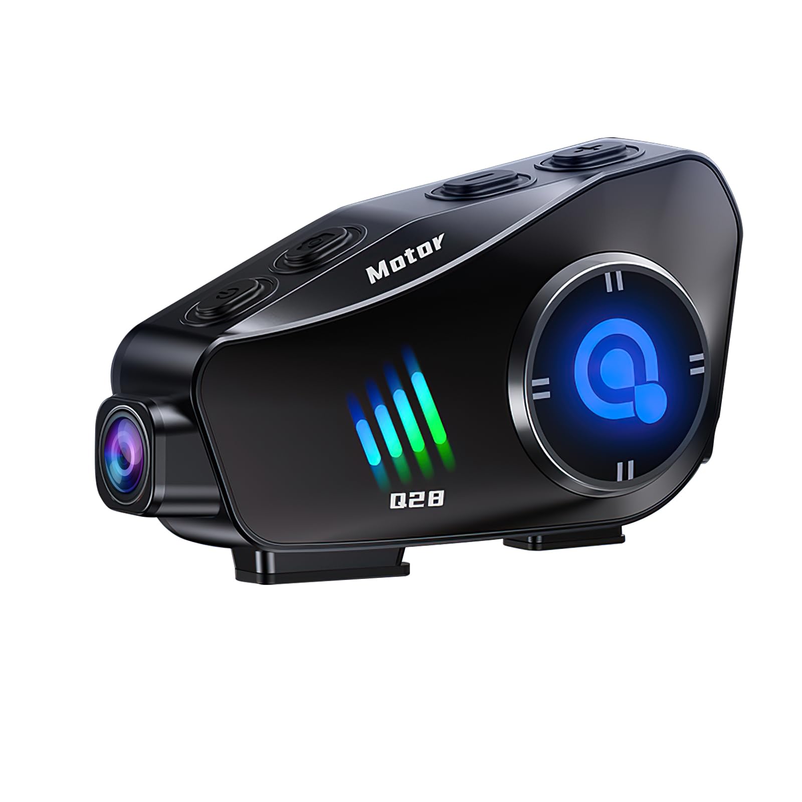 OBEST Auriculares para casco de motocicleta con cámara 1080P, auriculares Bluetooth para motocicleta con manos libres inalámbricas, calidad de sonido HD, IPX6 impermeables, auriculares Bluetooth para