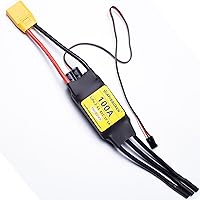 Vista 10 de 80A ESC 2-6S LiPo Controlador de velocidad electrónico sin escobillas con BEC XT60 y enchufe de 0.157 in para modelo RC avión Drone