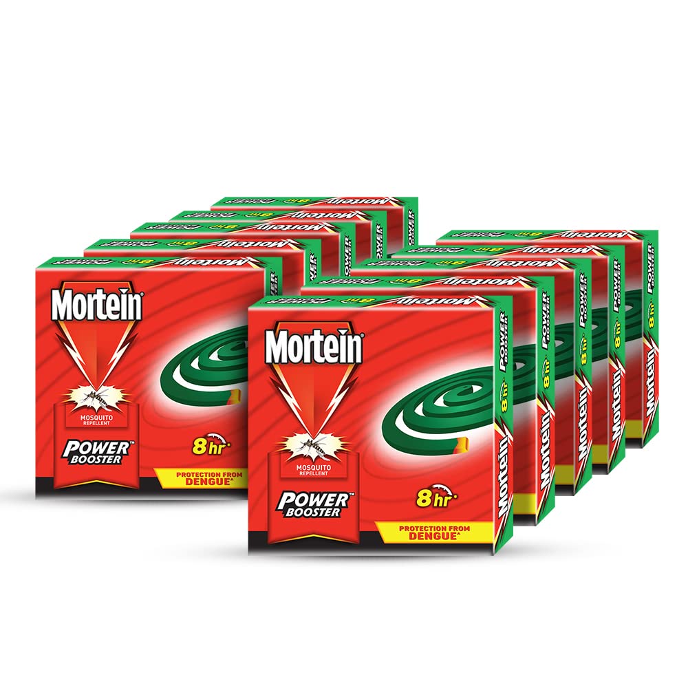 Mortein Power Booster 8hrs Coil - Pack of 10 | Mosquito Repellent & Killer Coils | 100% Protection from Dengue Mosquitoes | 100 Coils (10 x 10) (B0B5LJK8RM) Amazon Price History, Amazon Price Tracker