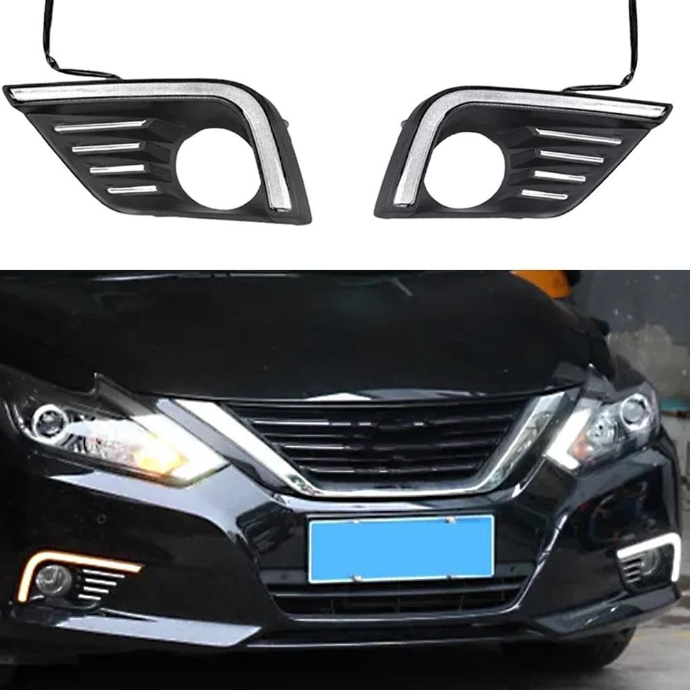 Luces de giro Luz LED Diurna Antiniebla DRL Con Señal De Giro Para Nissan Para Altima Para Teana (2017-2018) Indicador Intermitente Lateral