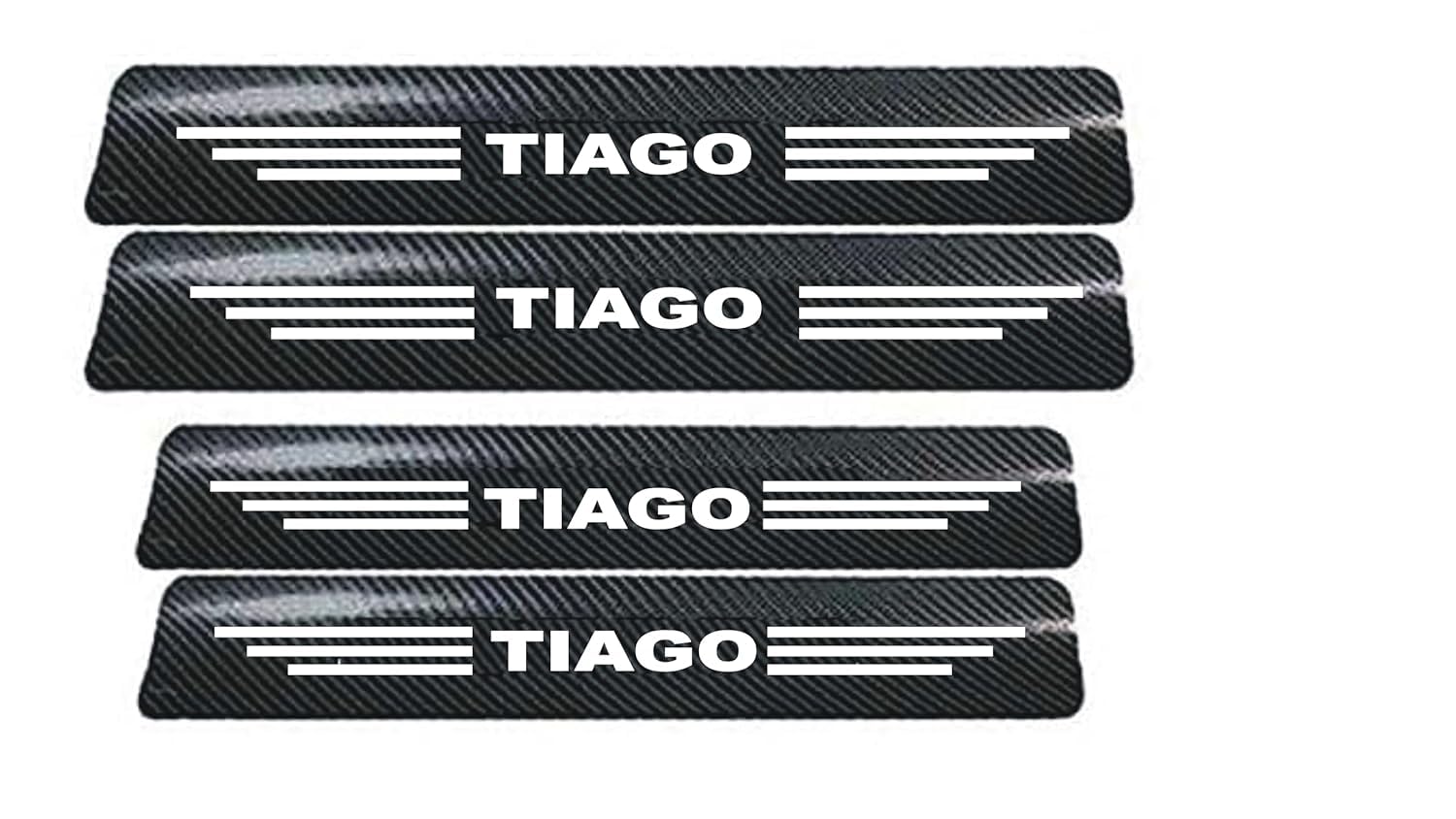 Car Door Sill Protectors for Tiago 4 Pcs Reflective Carbon Fiber Vinyl Threshold Sticker Decorative Car Door Scuff Plate,Anti-Scratch, Anti-Dirty, Waterproof.-picture-16
