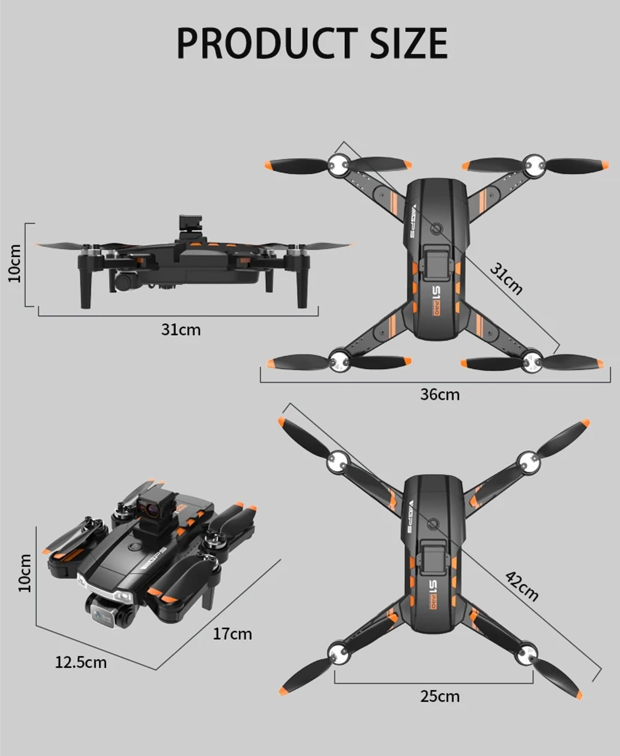 Drone Quadricottero Professionale 4k Telecomando Smartphone Gps Evita Ostacoli