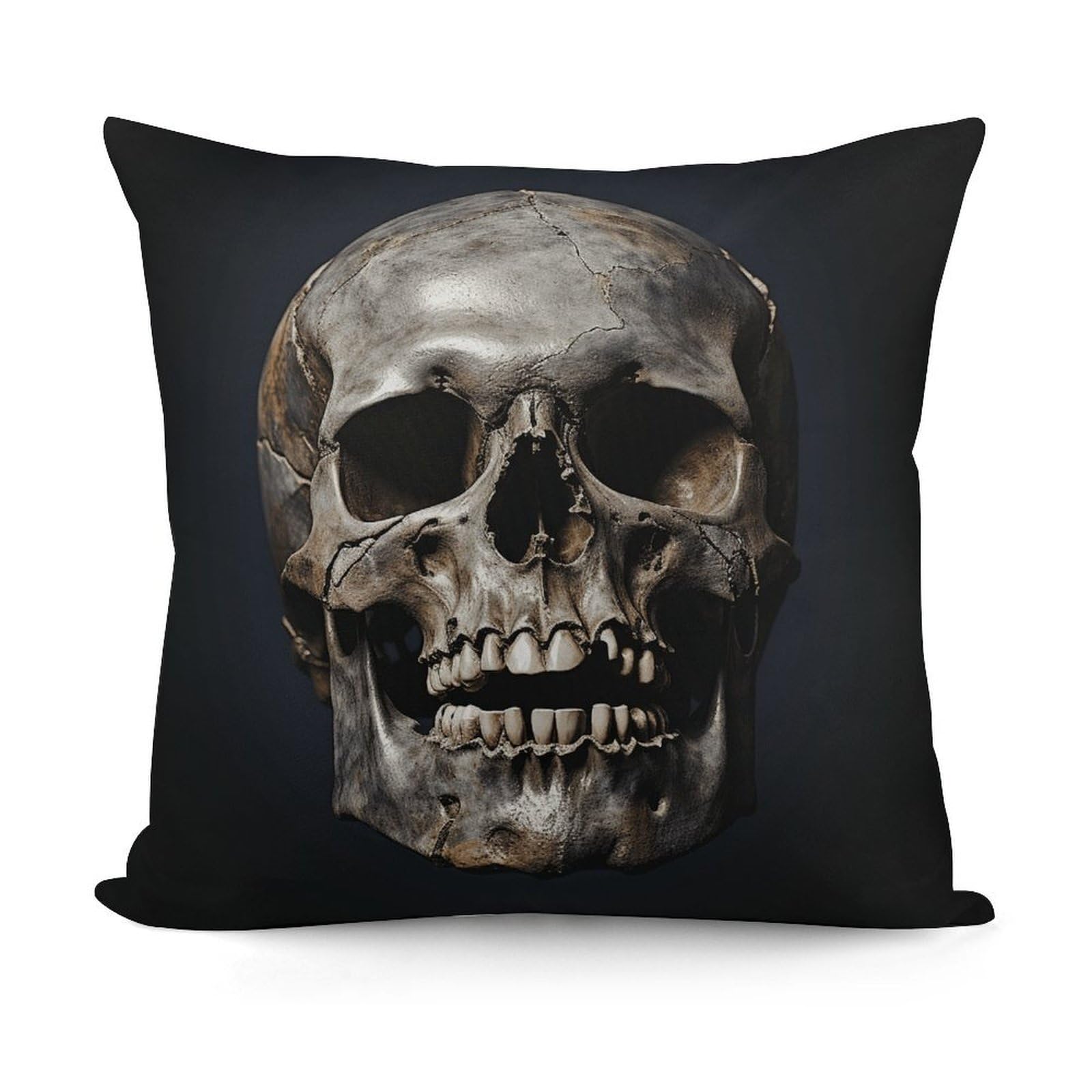 VstaDank Death Skull Throw Pillow Cover Soft Square Cushion Cover Art Artwork Pillow Covers Mordern Couch Pillow Covers Decorative Cushion Case for Chair Couch Bedroom Living Room