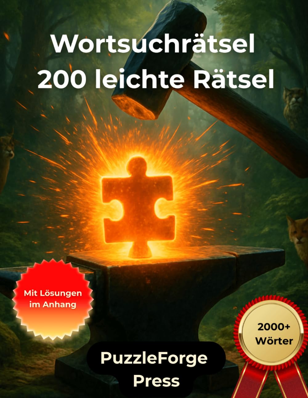 Wortsuchrätsel - 200 leichte Rätsel: Großdruck für Erwachsene und Senioren | 2000+ Wörter | 2 Rätsel pro Seite | Mit Lösungen im Buch | Leichter ... & entspannte Rätsel zum Gehirntraining)
