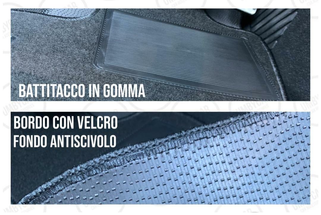 Tappetini Per Auto In Moquette Con Fissaggio A Strappo Compatibili Con C3