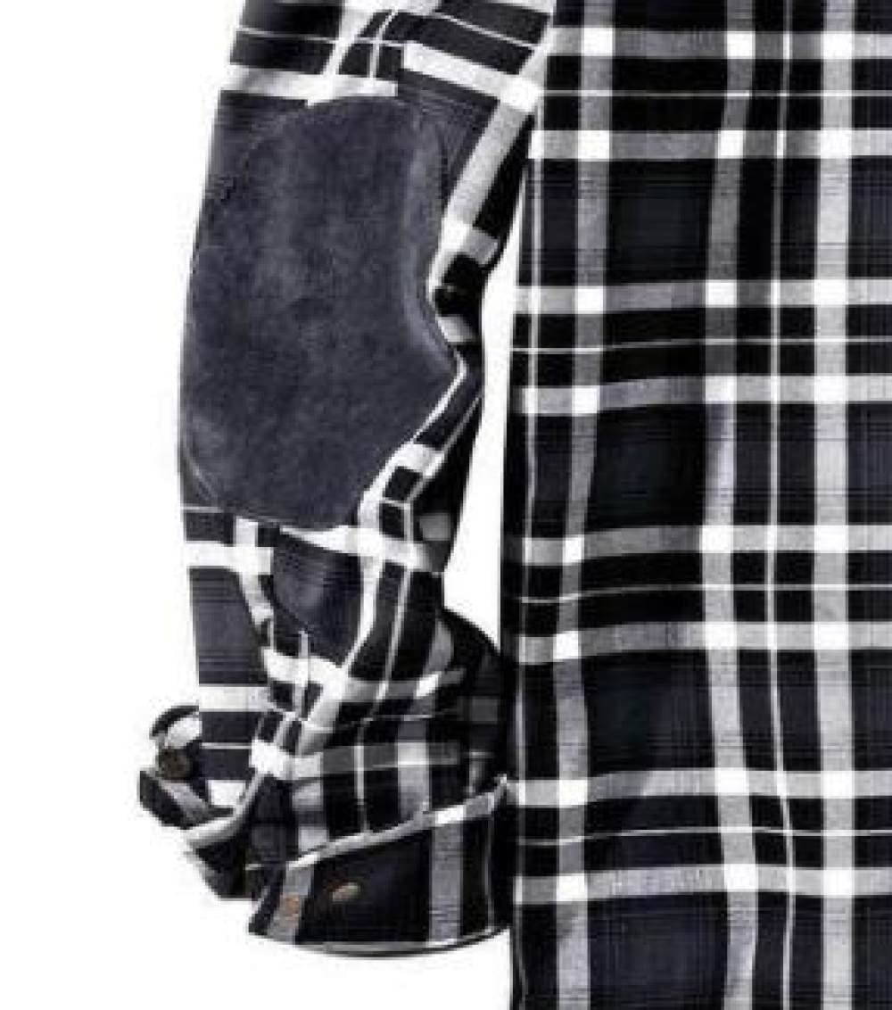 HGJH Freizeithemden Für Herren, Herren Langarm Flanellhemd Thermohemd Hoodies Kariertes Kaffeefarbenes Hemd Button-Down Baumwolle Holzfäller Bequem Karierte Hemdjacke Lässiges Arbeitshemd Für Männer