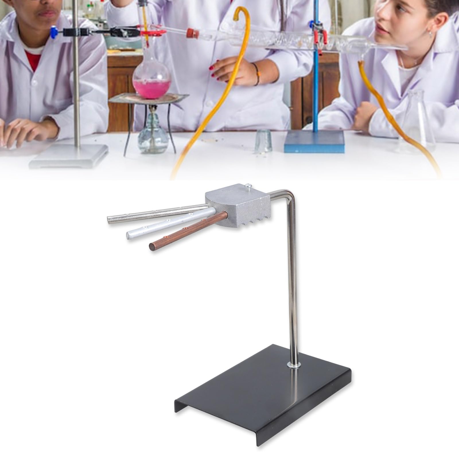 Dimostratore di trasferimento di calore in alluminio per laboratori di fisica e impostazioni industriali Strumento didattico di fisica a conduzione termica per apparecchiature di laboratorio