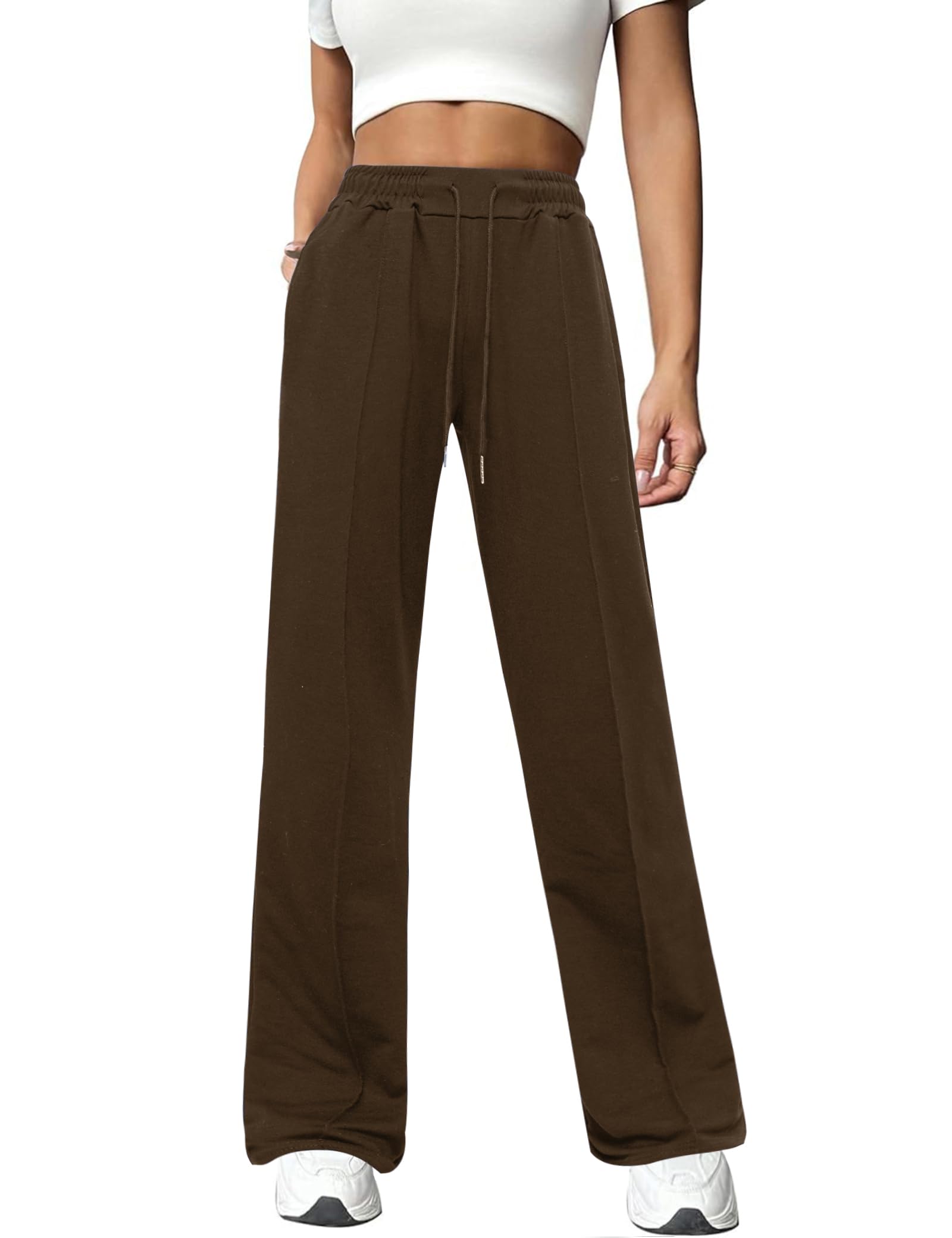Totatuit Jogginghose Damen Lang Baumwolle Baggy Sporthose Traininghose Yogahose Sweatpants Freizeithose High Waist Hose mit 2 Taschen