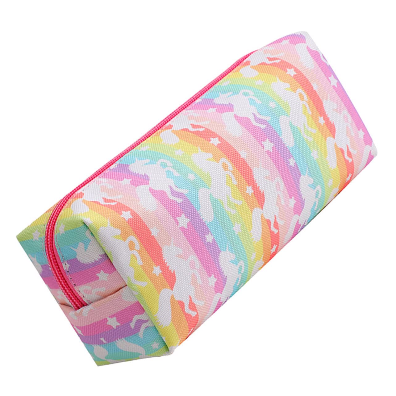 NUOBESTY 4 Piezas Bolsa de Almacenamiento de papelería Bolsas de Almacenamiento para Viajar Bolsas de Maquillaje de Viaje contenedor de lápices con patrón de Unicornio Estuche