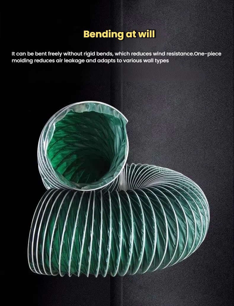 Flexibler Lüftungskanalschlauch, 3,28 Fuß langer, flexibler Kanalschlauch, verschleißfester und reißfester Abluftschlauch(250mm/9.8inch)