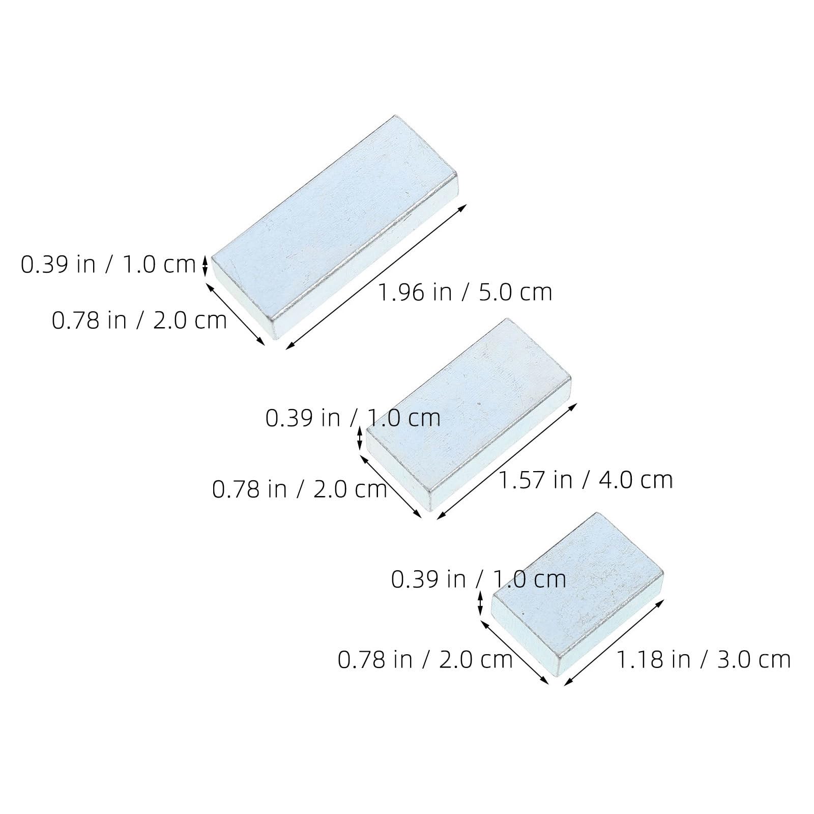 Veemoon 2 jeux de cubes de densité pour expérience de physique : fer, | Bloc métallique rectangulaire pour l'enseignement des sciences, outils pédagogiques et scolaires à domicile