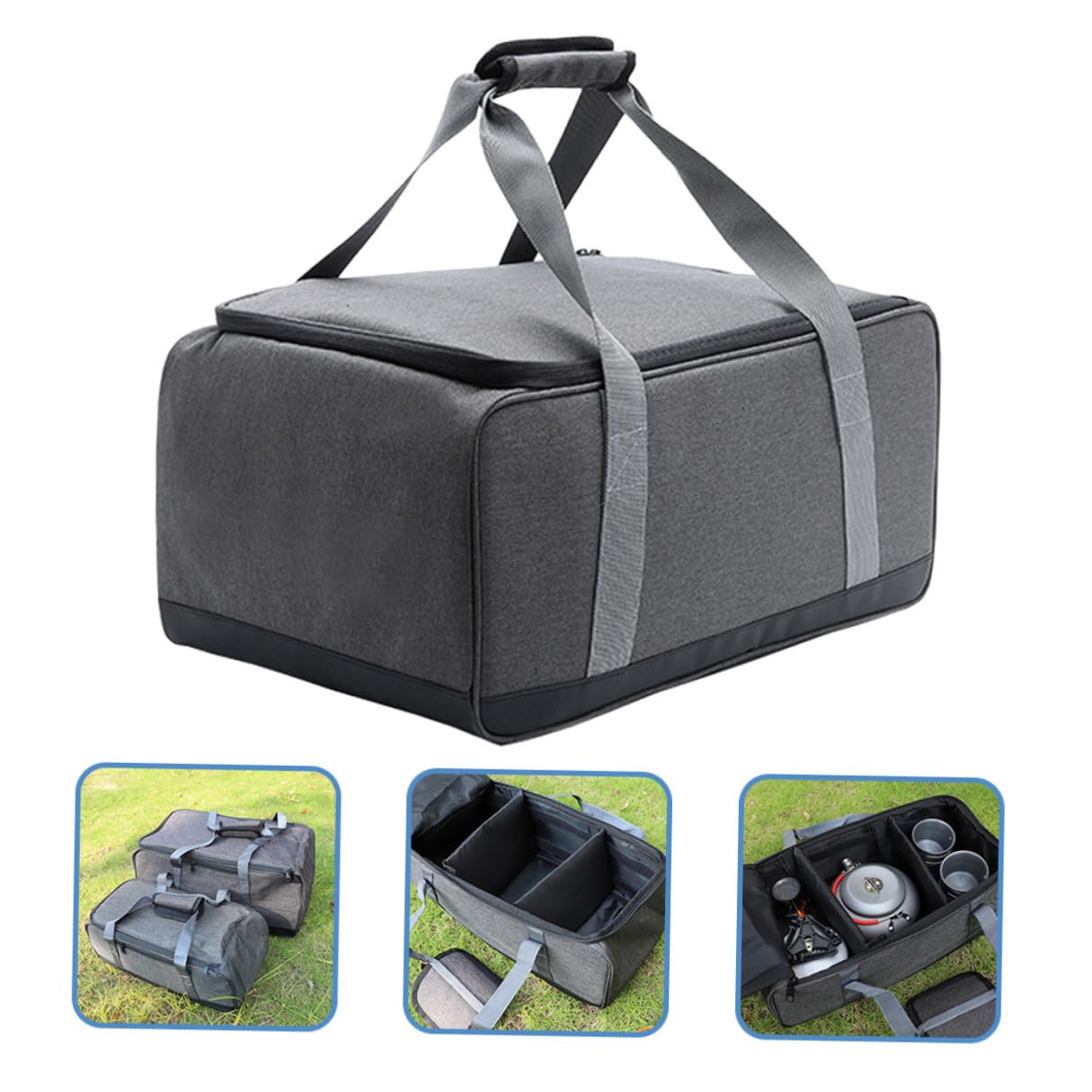 Healifty Bolsa al Camping Utensilios para Portátil Cocina en Diseño Resistente y Tela Oxford Estufa y Ollas Aire Libre y Viajes