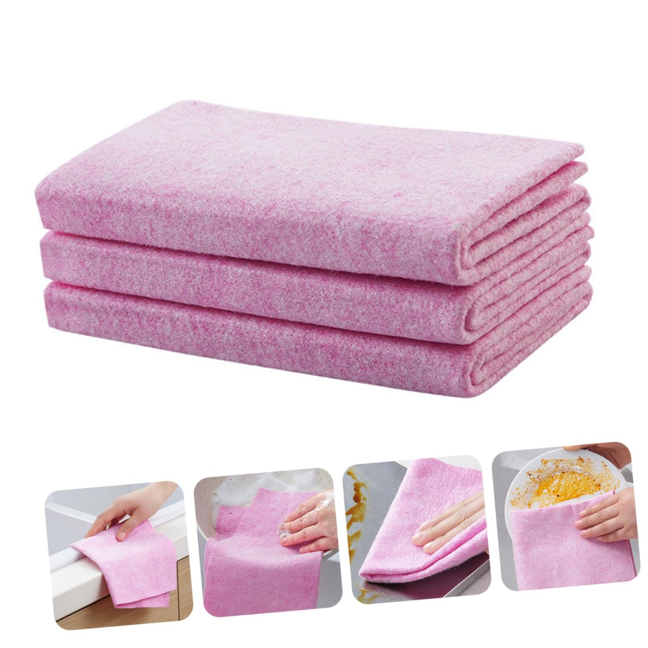 24 Piezas Paños de Cocina Microfibra de Fibra de Cáscara de Unidades Toallas Absorbentes y Resistentes para Limpieza de Utensilios Secado Rápido Pelusas para Cocina y Hogar