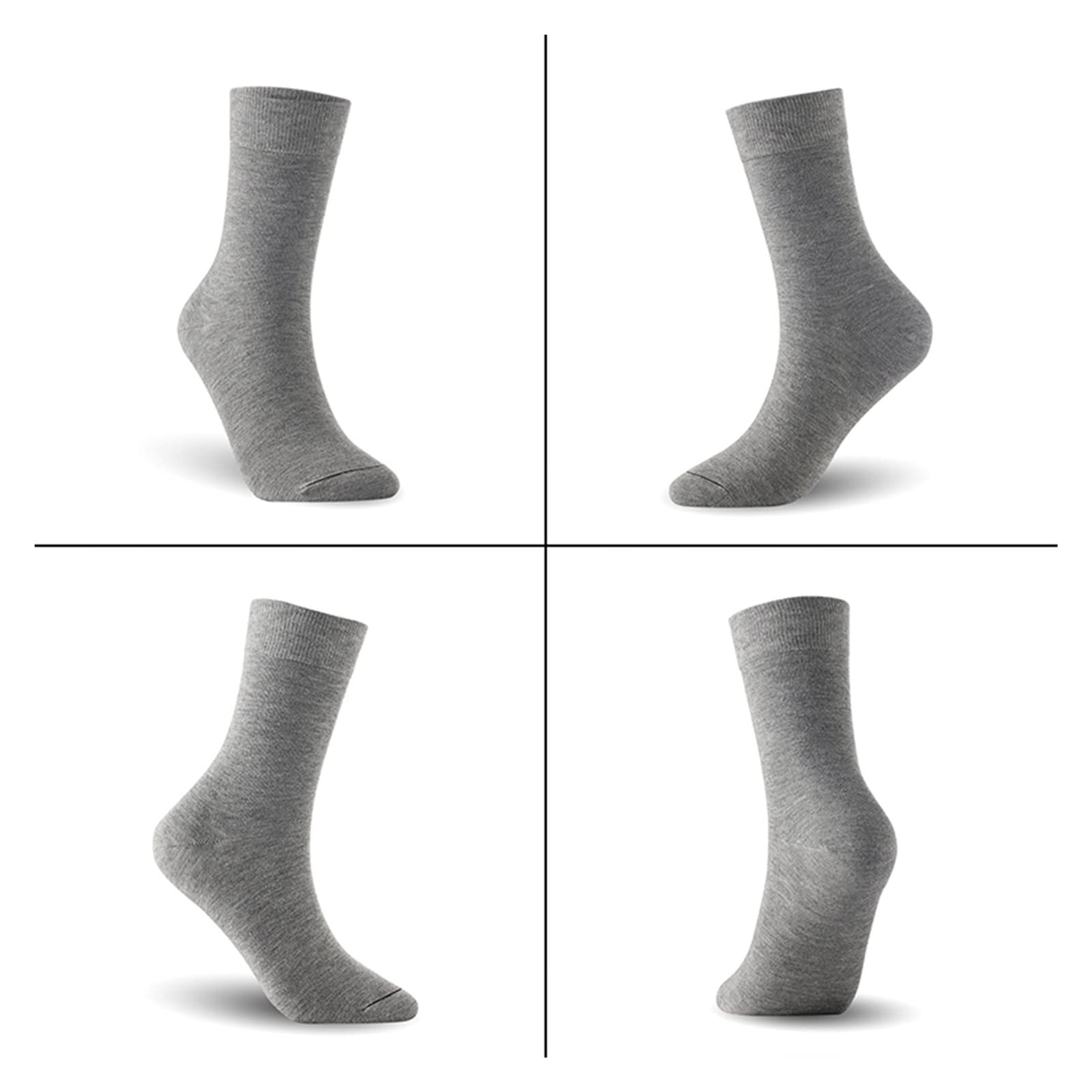 ZZSRJ Calcetines de Hombres Calcetines de Negocios de Color sólido 6 Pares/Lote Tamaño del Reino Unido 7-11 EUR Tamaño 40-46 (Color : Black6, tamaño : 40-46)