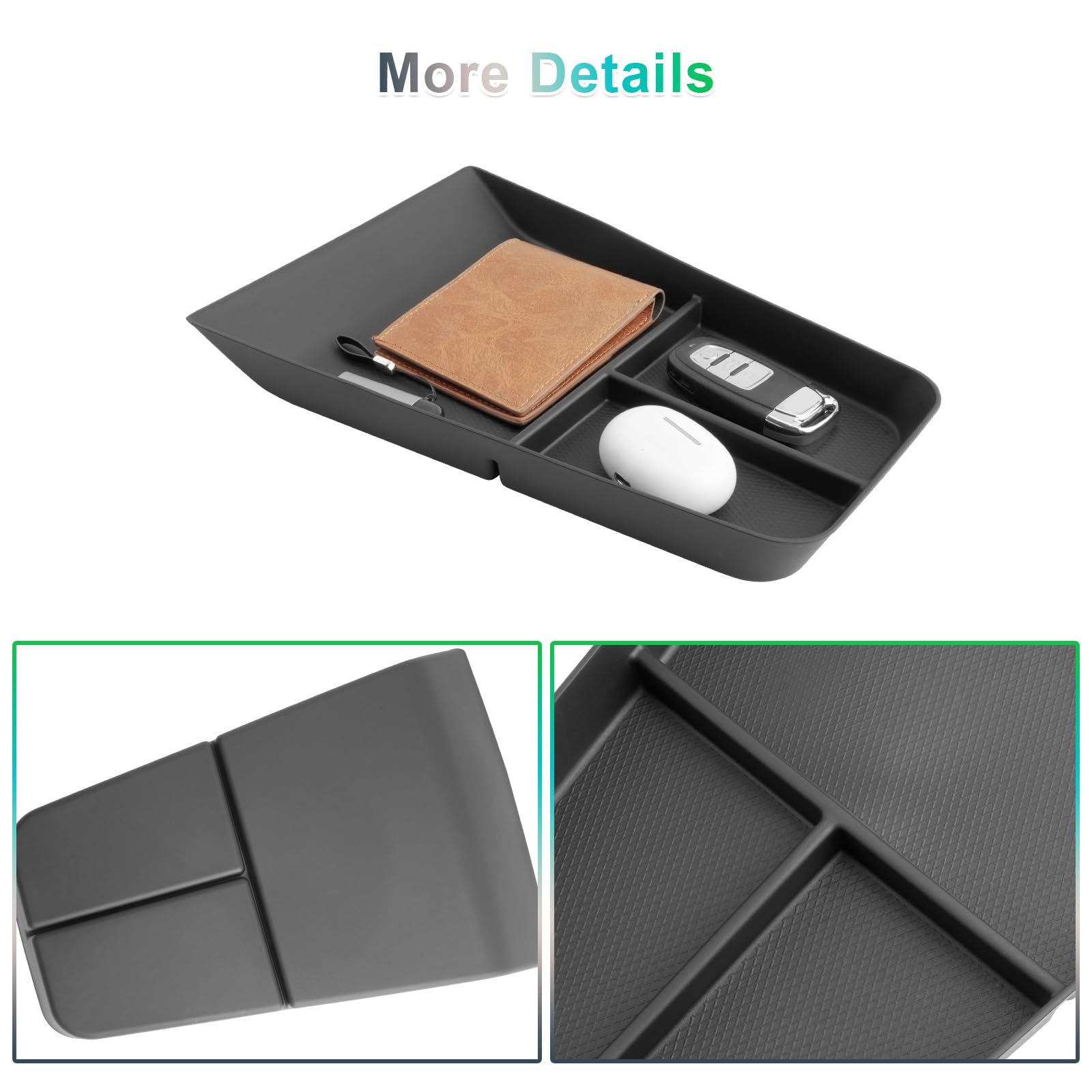 GAFAT Compatibile con BYD Seal U DM-i EV 2024 2025 2026 Contenitore Portaoggetti per Console Centrale, Seal U DMi 2025 Organizer Sotto Console Centrale, Gomma Morbida TPE, Accessori Seal U DM-i 2025