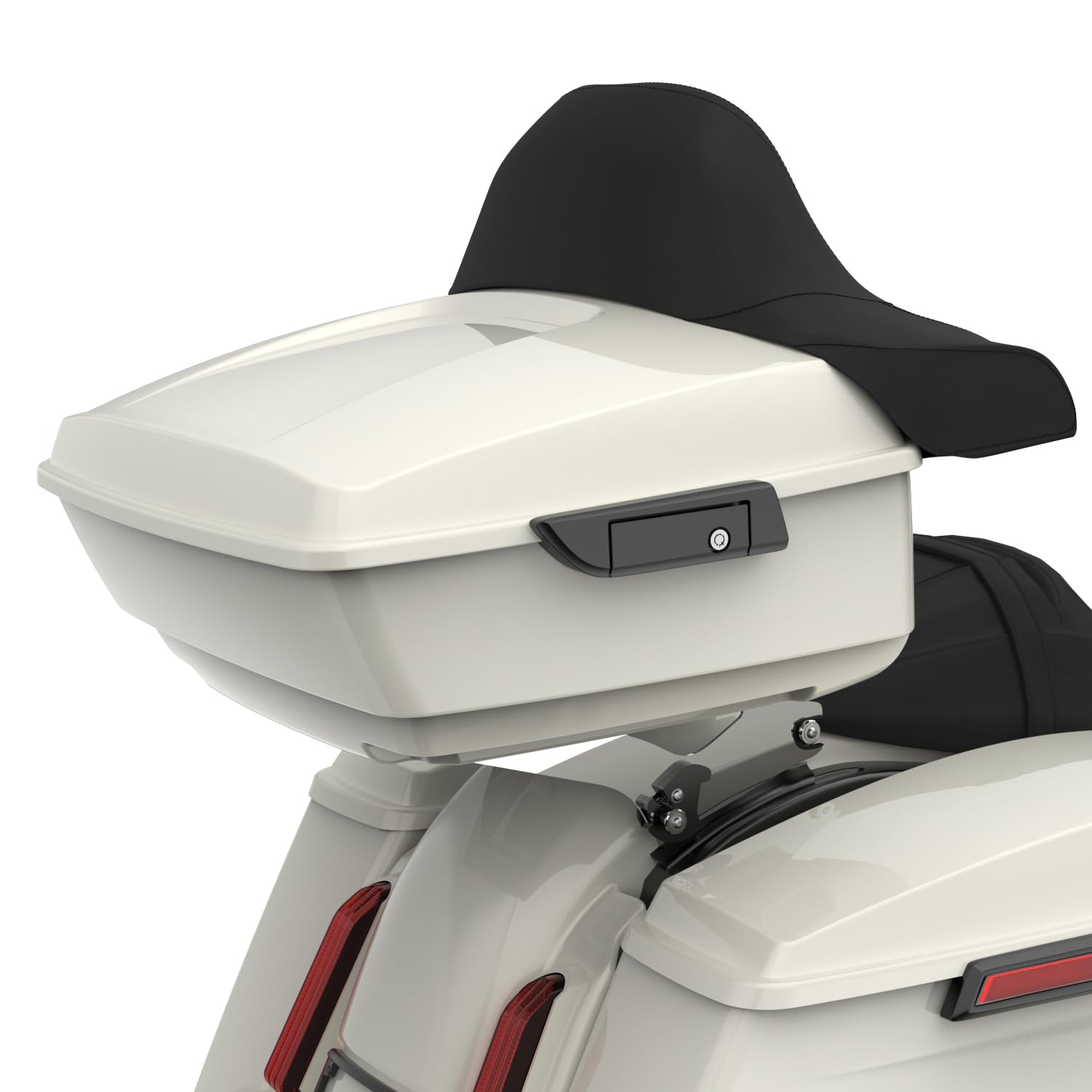 Moto Onfire Harley Tour Pack Bonneville Salt Pearl King Tour Pack with Backrest Pad Fit for Harley Touring Street Glide 2009+