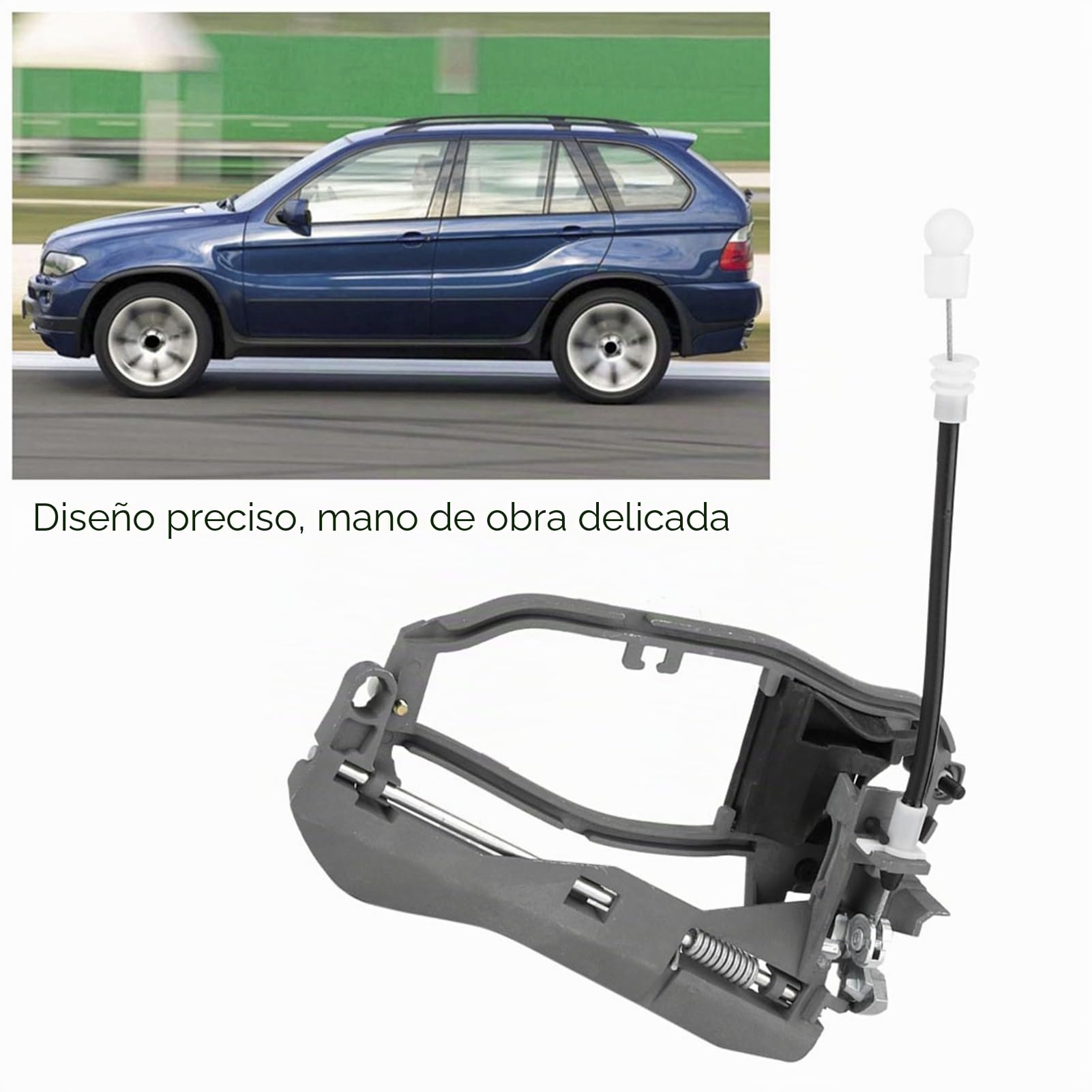 KIMISS Soporte para manija de puerta, para X5 E53 (izquierda trasera) - 51228243635, housing de manija, soporte y bracket, compatible con modelos off road