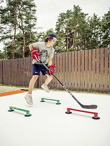 Miniatura 3 de Hockey Revolution Ayuda para el manejo de palos: barras de taladro, control de disco, tiempo de reacción y equipo de coordinación, duradero, ligero,