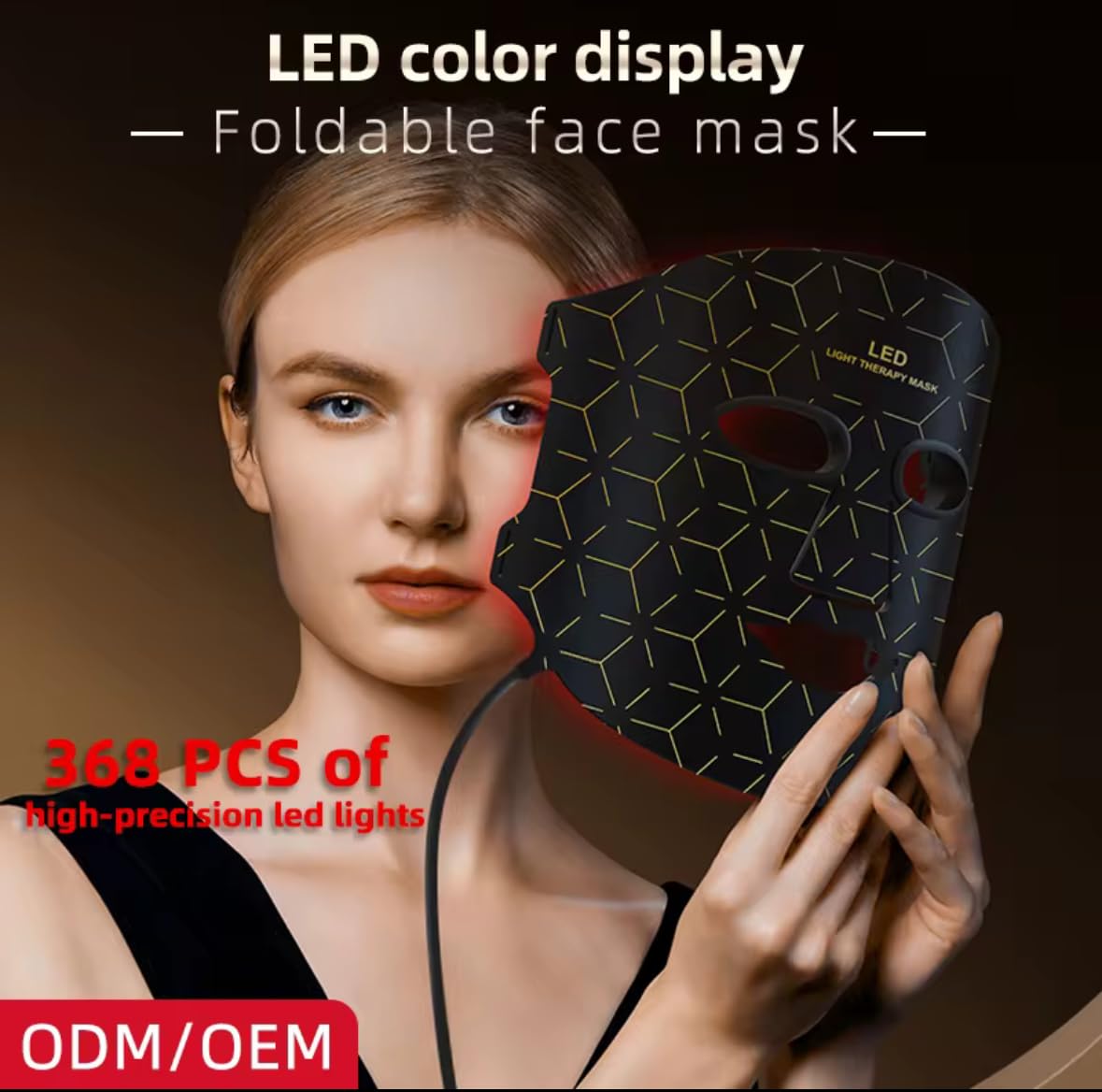 Masque Lumineux LED Visage Professionnel - Thérapie Lumière Rouge & Infrarouge - Soin Anti-Âge et Acné à Domicile - Appareil de Beauté High-Tech avec Télécommande, Technologie à Lumière LED